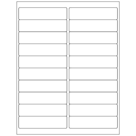 Bsc Preferred 4 x 1'' White Rectangle Laser Labels, 2000PK BUY00025193